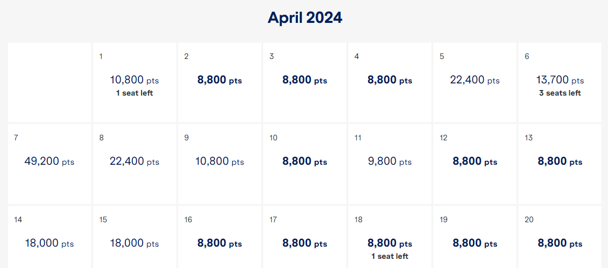 JetBlue Airlines miles point